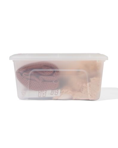 opbergdoos met deksel Rome 15L 39.5x29x18.5cm roze