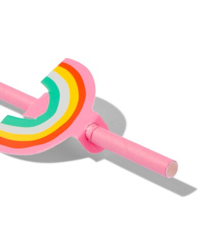 papieren rietjes rainbow - 10 stuks
