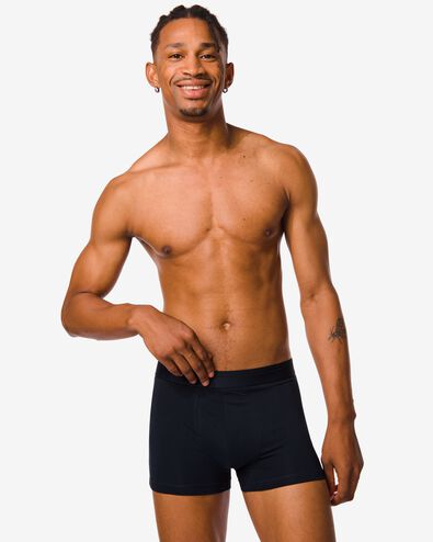 herenboxers kort real lasting cotton - 2 stuks donkerblauw