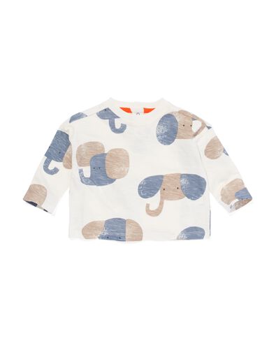 baby shirt olifanten ecru