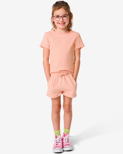 kinder sweatshort perzik