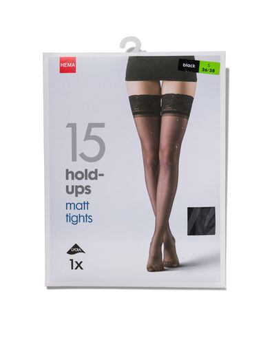 hold ups met kant - matt 15 denier zwart
