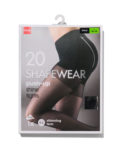push-up panty 20 denier zwart