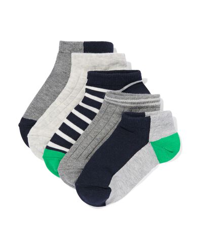 kinder enkelsokken met katoen - 5 paar donkerblauw