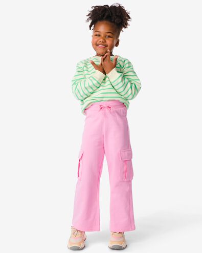 kinder sweatbroek met wijde pijpen roze