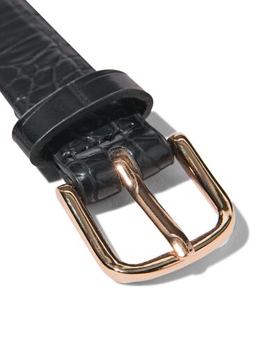 dames riem met dierenprint 2.3cm zwart