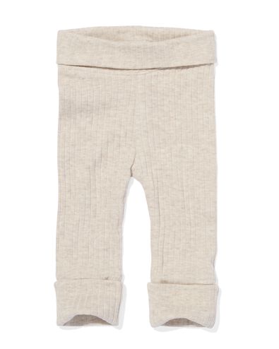 newborn meegroei legging rib met bamboe  zand