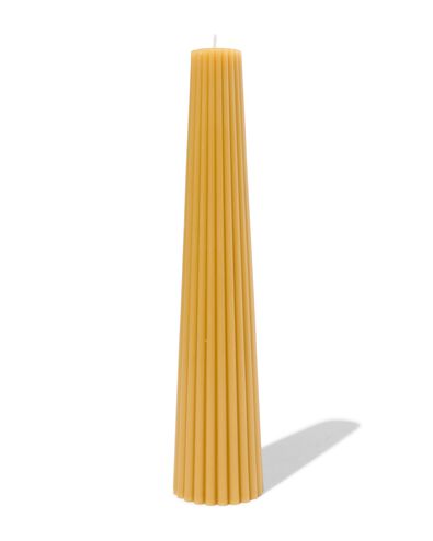 ribbelkaars 34cm mosterdgeel