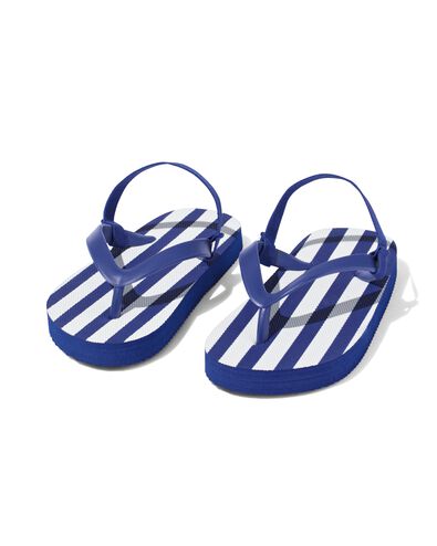 kinder teenslippers strepen blauw