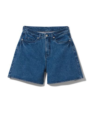 dames denim short middenblauw