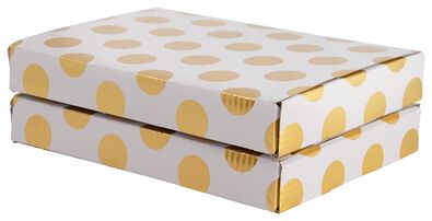 brievenbus verzenddozen A5 gouden stip - 2 stuks