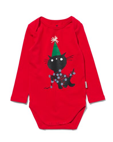 siepie kerst romper met stretch rood