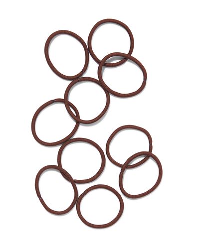 haarelastiekjes bruin - 10 stuks