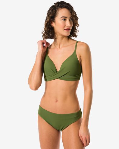 dames bikinibroekje middelhoge taille legergroen