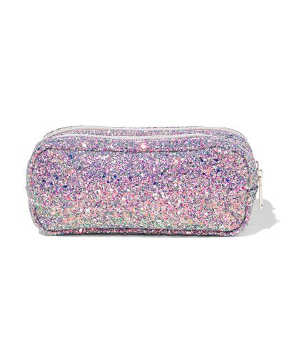 etui met dubbele ritsen glitters