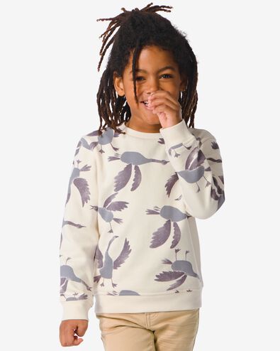 kindersweater met print beige