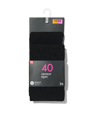 kinder panty temptech 40denier - 2 stuks zwart