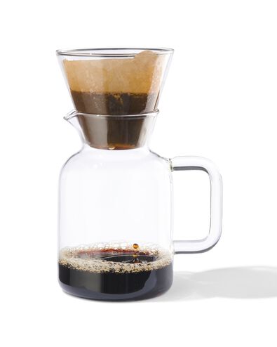 koffiekan met filter Koffiebinkie glas 600ml
