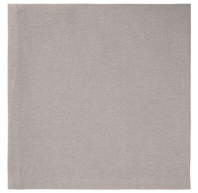 servetten katoen 47x47 grijs met glitters - 2 stuks