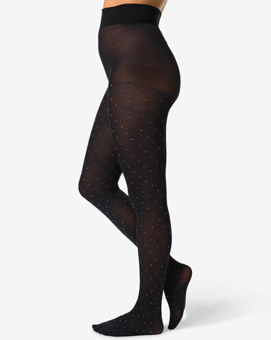 panty fashion glitter stip 60denier zwart