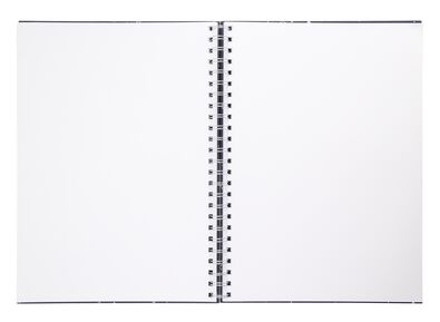 plakboek blanco met spiraal 32.5x23 blauw