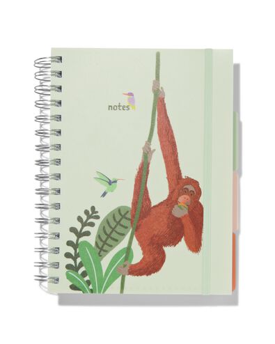 collegeblok 4-in-1 gelinieerd orang-oetan A5