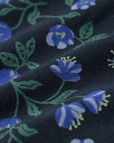 korte herenboxers katoen planten - 3 stuks donkerblauw