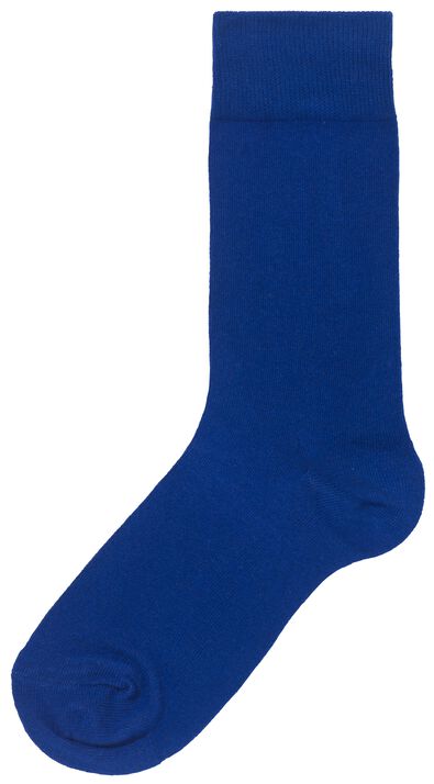 herensokken met katoen - 5 paar donkerblauw
