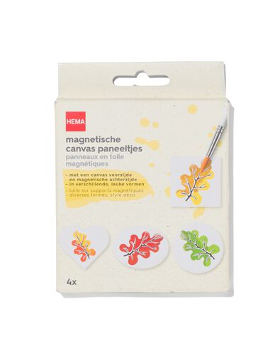 magnetische canvas paneeltjes - 4 stuks