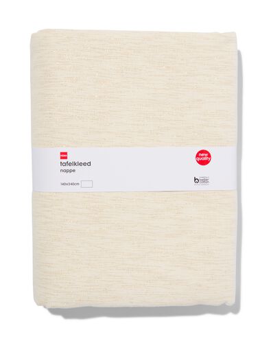 tafelkleed chambray katoen beige/goud 140x240