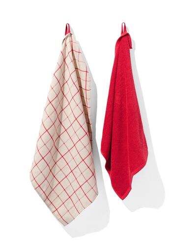 thee- en keukendoeken rood - 4 stuks