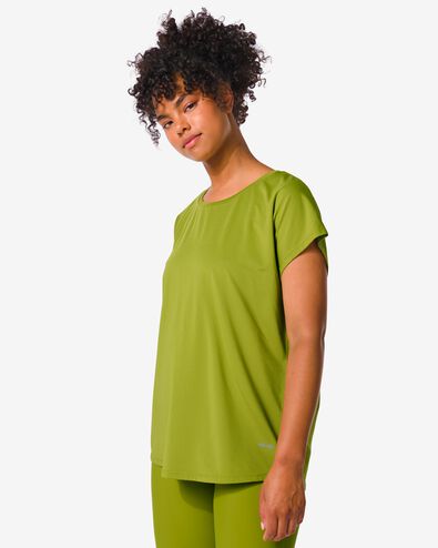 dames sportshirt legergroen