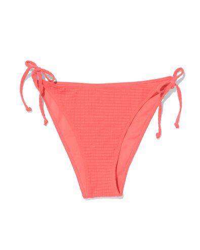 dames bikinibroekje strik koraal