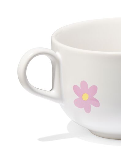kop en schotel 180ml bloem roze
