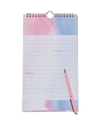 verjaardagskalender 28x16 paars
