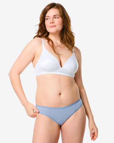 dames slips stretch katoen - 2 stuks blauw