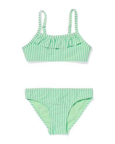 kinder bikini met strepen groen