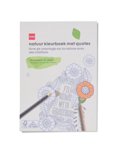 natuur kleurboek met quotes A4