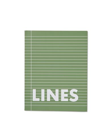 schriften groen A5 gelinieerd - 3 stuks