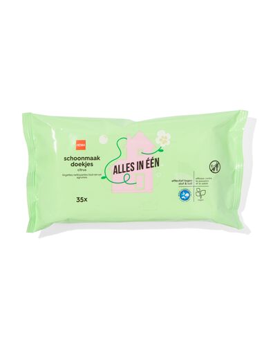 vochtige schoonmaakdoekjes met citrus 20x17 - 35 stuks