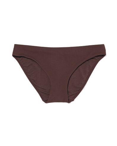 dames bikinibroekje middelhoge taille donkerbruin