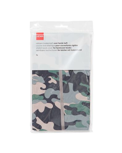 rekbare boekenkaft camouflage
