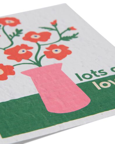 wenskaart 'lots of love' met bloemenzaadjes