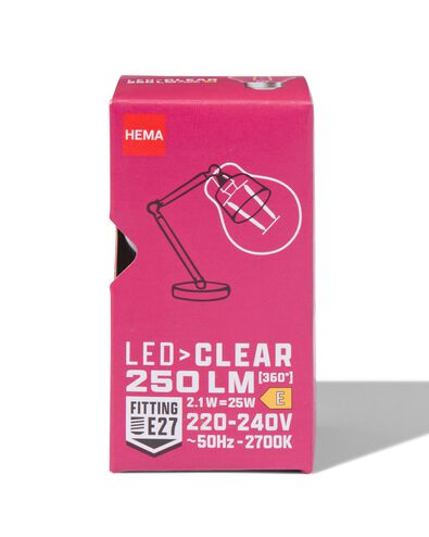 led kogel clear E27 2.1W 250lm