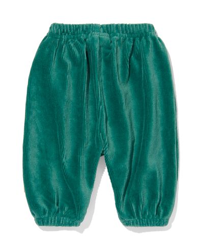 newborn broek rib velours groen