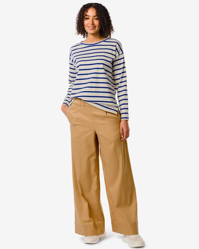 damesbroek Kess met wijde pijpen  beige