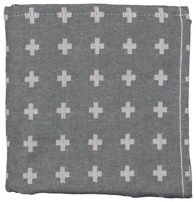 theedoek - 65 x 65 - katoen - grijs plusjes
