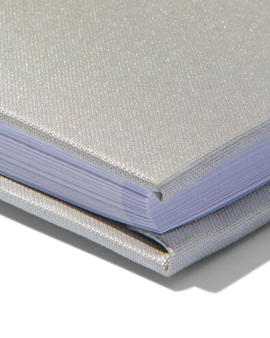 fotoboek met strik 24x24.5 linnen zilver