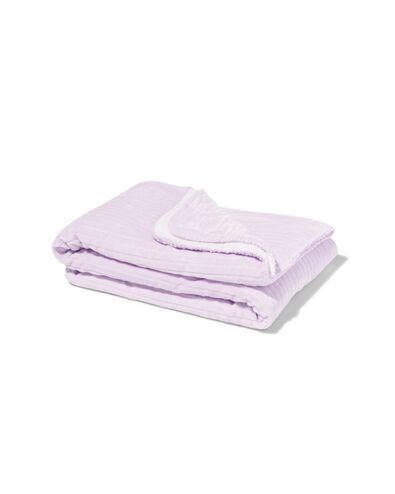 woonplaid fleece/sherpa 130x150 lila