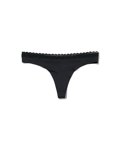 dames string second skin micro zwart